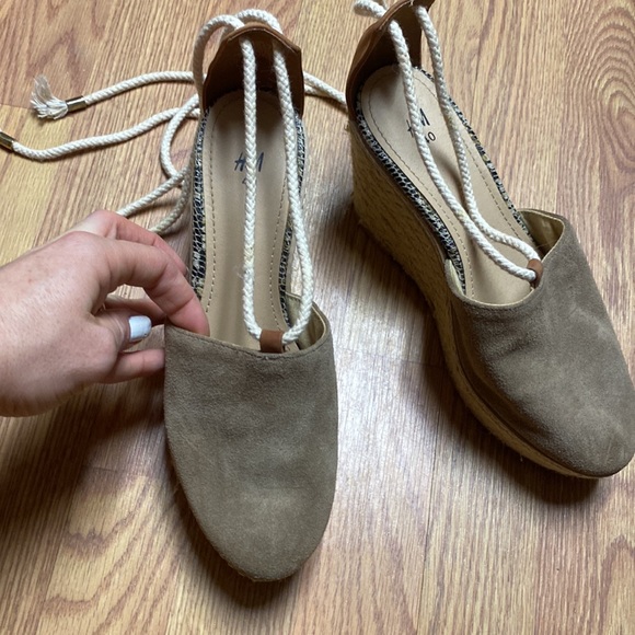 Zara style hm wedge espadrille sandals - Picture 2 of 6